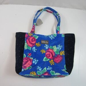 Matilda Jane Sweet Sunshine Beach Bag Tote Blue Floral 15"W x 15"H tag